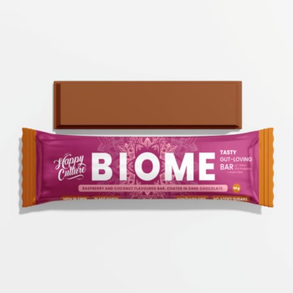 Happy Culture Biome Bar Raspberry Coconut Chocolate 50g