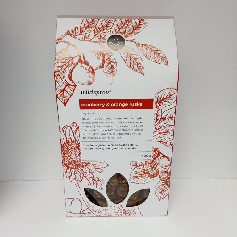 Wildsprout Cranberry & Orange Rusks 420g