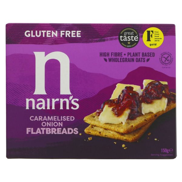 Nairns Caramelised Onion Gluten-Free Flatbreads 150g