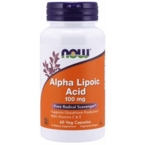 Now Alpha Lipoic Acid 100mg 60 Veg Capsules