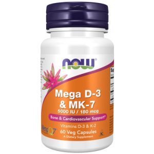 Now Mega D-3 & MK-7 60 Veg Capsules