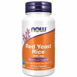 Now Red Yeast Rice 600 mg 60 Veg Capsules