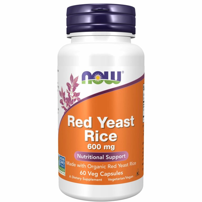 Now Red Yeast Rice 600 mg 60 Veg Capsules