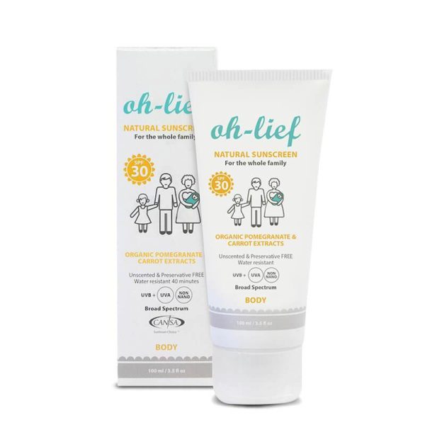 Oh Lief Natural Body Sunscreen Spf30 100ml