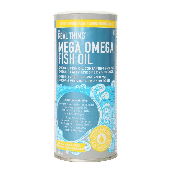 The Real Thing Mega Omega Fish Oil Lemon 200ml