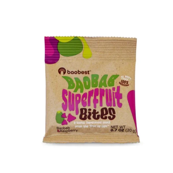 Baobest Baobab Bites & Raspberry 20g