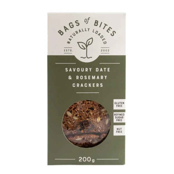 Savoury Date & Rosemary Crackers 200g