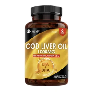 New Leaf Cod Liver Oil 180 Softgel Capsules 6 Month Supply