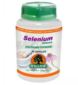 Willow Selenium 200mcg Selenomethionine 50 caps