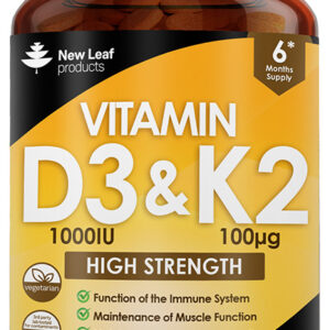 New Leaf Vitamin D3 & K2 183 Tablets