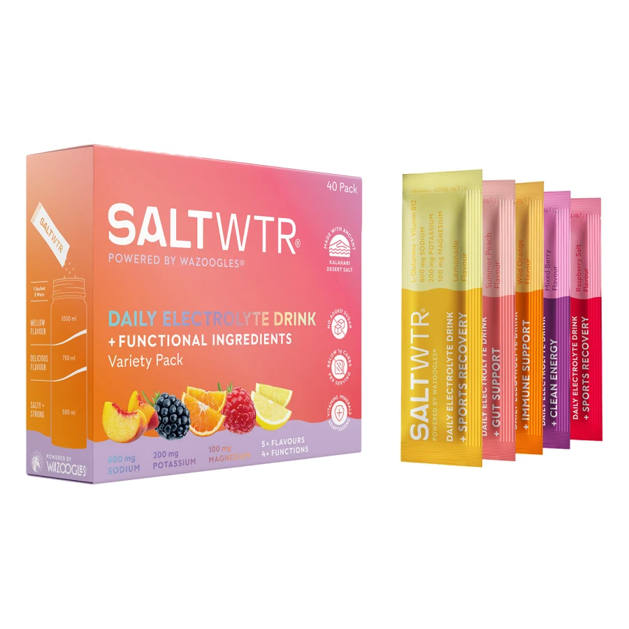 SALTWTR Electrolytes Variety Pack Clean Hydration 40s