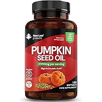 New Leaf Pumpkin seed oil 180 softgels
