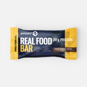 Sport Rx Real Food Protein Bar Choc Almond Toffee 63g
