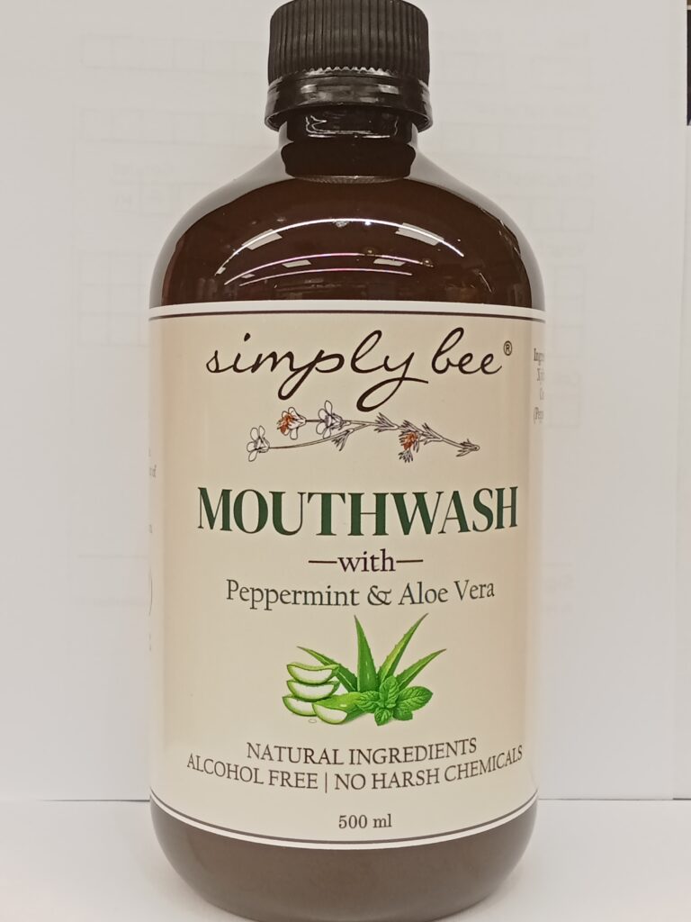 Simply Bee Mouthwash Peppermint & Aloe 500ml