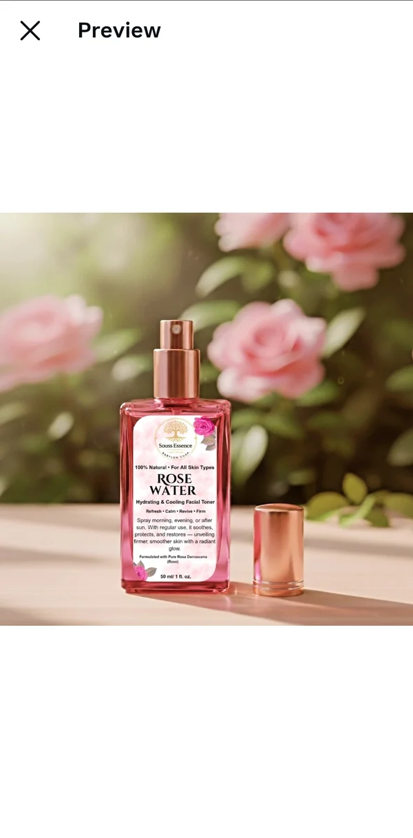 Souss Essence Pure Rose Water Facial Toner 50 ml